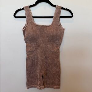 Zenana Athletic Romper - Brown